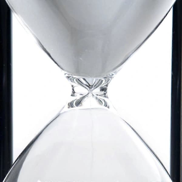 60 minutters timeglas, trætimeglas, egnet til studier, spisestue, kontor, stue Hvid sort