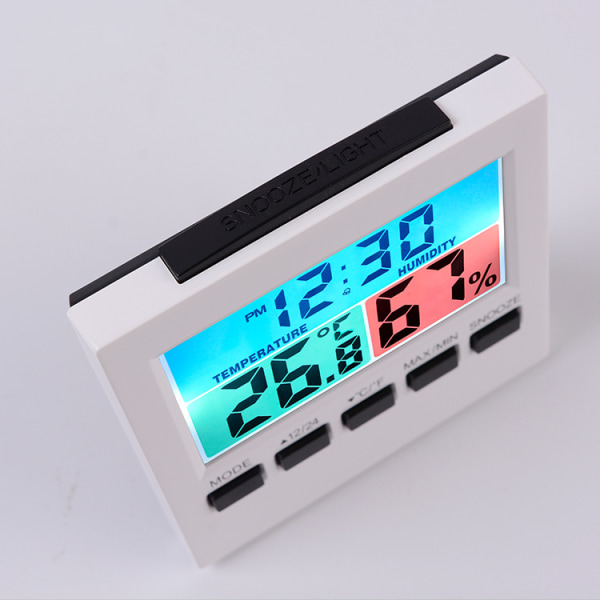 Digital display inomhustermometer Hygrometer med tidslarm