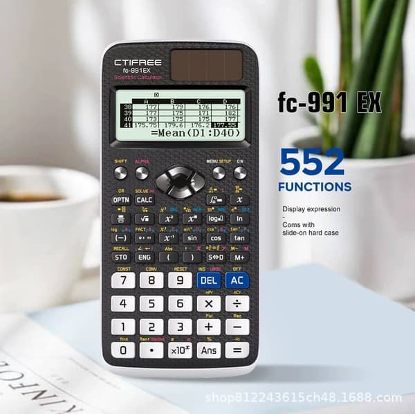 FX-991EX Scientific Calculator - 552 Functions, 10+2 Digit Display, Portable Calculator