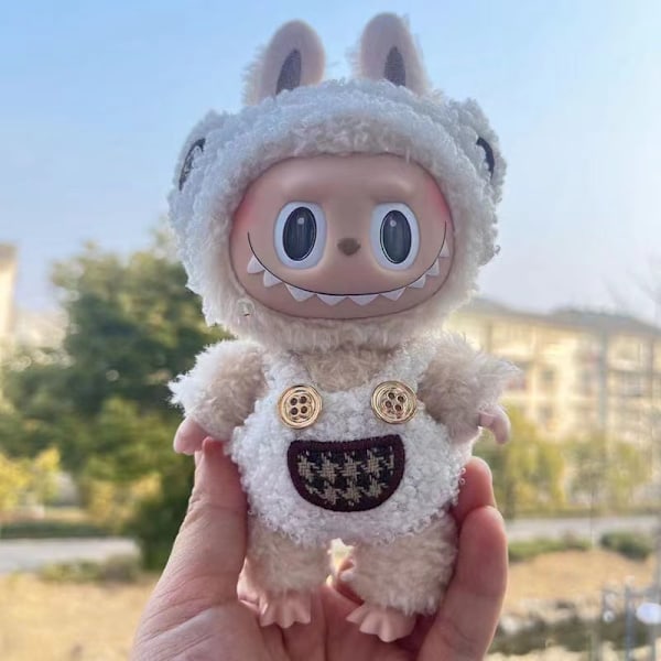 [HH] 17cm Labubu Popmarts Vaatteet ja Asusteet Nukke Macaron Paita Setti Täytetty Pehmo Sopii Vain Kangas 17CM 58