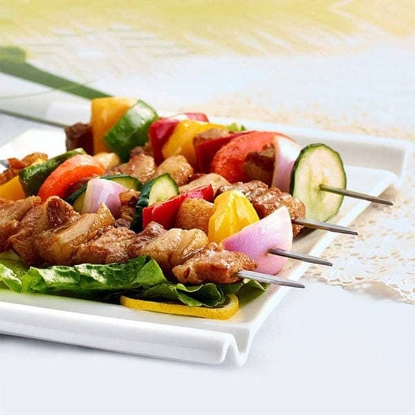CDQ Grillspyd BBQ kebabspyd 50 cm lange i rustfritt stål