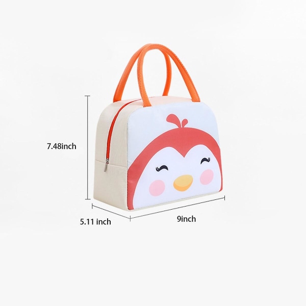 Søt Lunsjpose Tote Bag Lunsjpose for Kvinner Lunsjboks Isolerte Lunsjbeholder