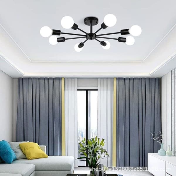 Ceiling Lights - Modern Ceiling Lamp with 8 Lamp Holders, E27 Base (Bulbs Not Included)