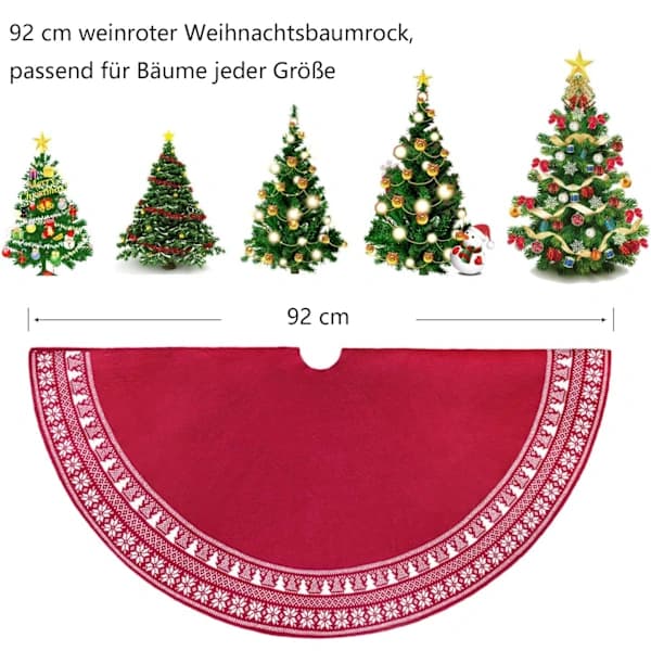 Juletreteppe Juletrefilt Rund Juletrefot