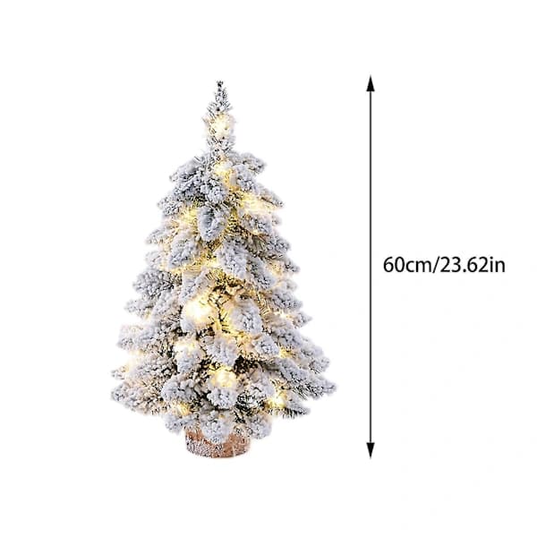 Bordsjulgran Snötäckt Julgran med LED-lampor