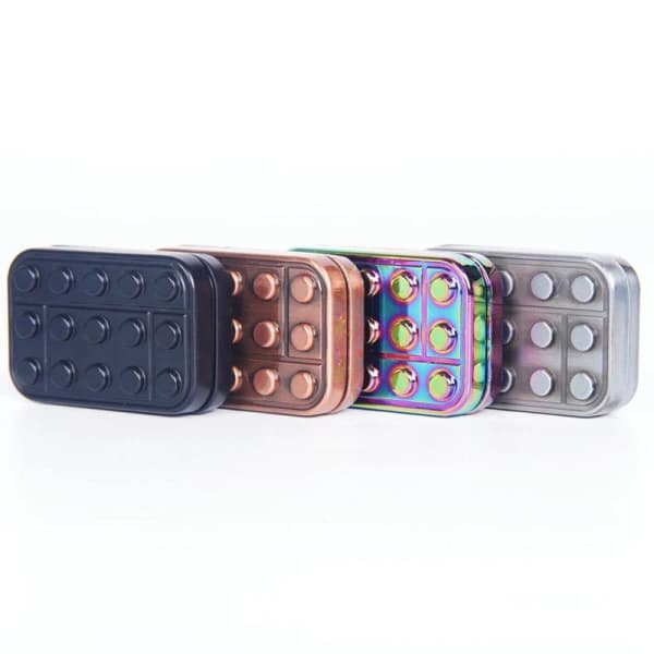 Metall Fidget Slider Magnetisk Haptisk Slider EDC Brick Blocks Leke Oransje