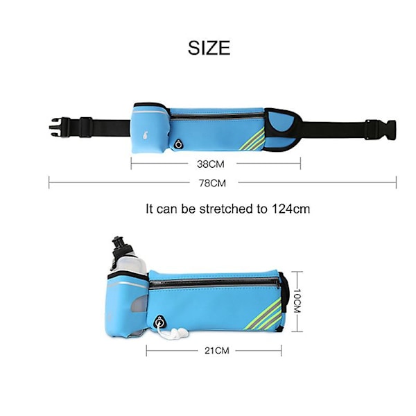 Løpebelte Sports Fanny Pack Dame Herre Belteveske Telefon Hydreringsryggsekk Vanntett Løpetilbehør Vann