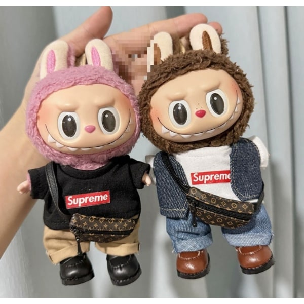 [HH] Labubu Kläder och Accessoarer Endast Kläder POPMART LABUBU Sittande Docka Kläder Hatt 5