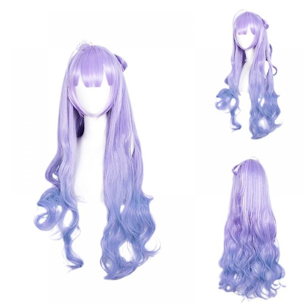 Gradient lys lilla parykk langt hår cosplay parykk varmebestandig syntetisk daglig fest parykk for kvinner,WZ-326R