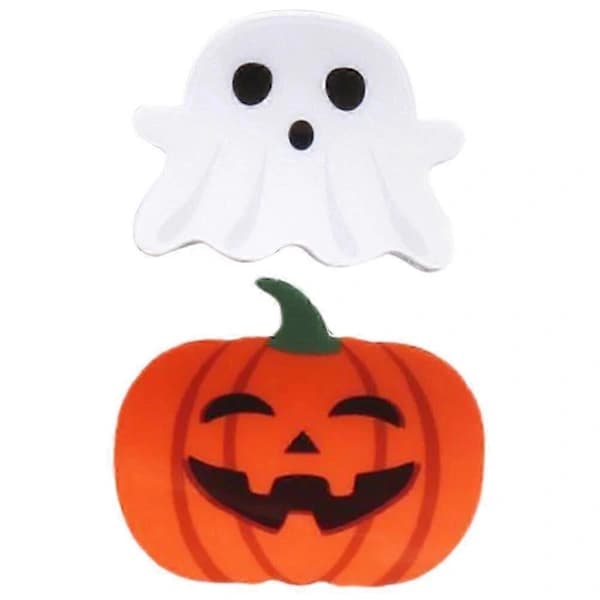 2025 2 stk. Halloween Hårspænder Søde Hårnåle Græskar Spøgelse Hårtilbehør Små Hårspænder til Kvinder Piger
