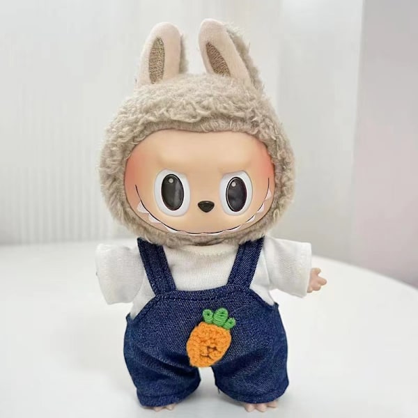 [HH] Labubu Kläder Märkesdesign Kläder Labubu Kläder Väska Skor Utsmyckning Dekorationer Förklädnad Carrot overalls