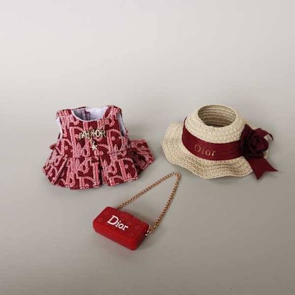 [HH] Labubu Designer CC VV D H Kostymset Labubu Kläder och Tillbehör Pink cc