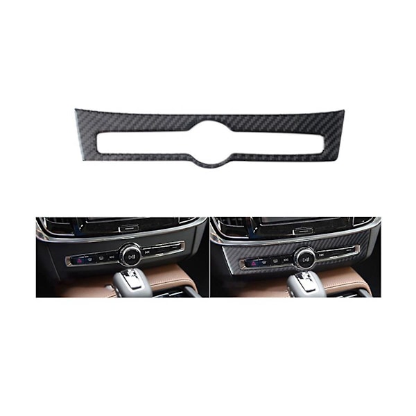 Kolfiber Center Console Volymkontroll Justering Omslag Dekoration Dekal För S90 S90l 2017-2019