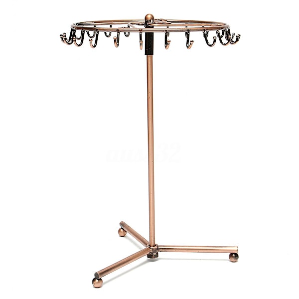 Smyckes roterande ringdisplayhållare arrangör halsband stativ rack 23 krokar