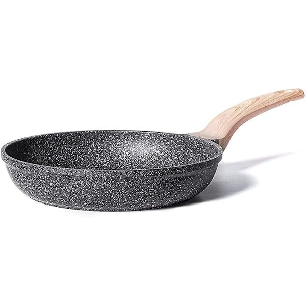 HH-Nonstick Stekpanna Äggpanna Omelettpanna, Nonstick Köksredskap Granitbeläggning, Svart