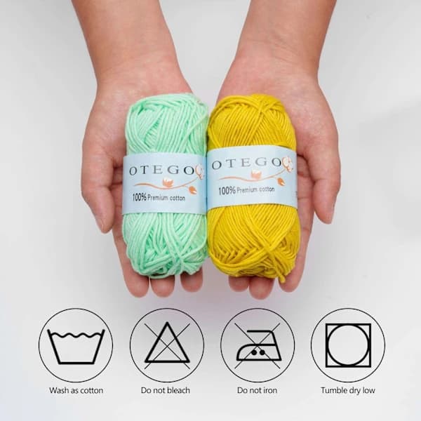10-pack Bomullsgarn, Stick- och Virkgarn i Bomull 150g multicolor
