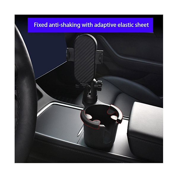 Multifunksjonell koppholder telefonholder stativ universell justerbar base for Model Y 2017-2023 tilgang