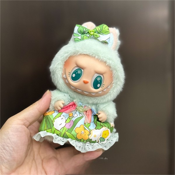 [HH] Endast Kläder 24 Designer 17cm LaBubu Plyschdocka Kläder Anime Söt PVC Figur Docka Overall Kjol Klä upp Kläder 1a 2a 17cm 5
