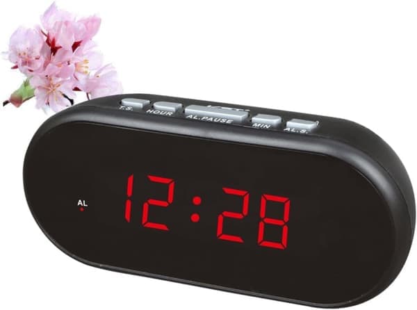 Stor digital LED-skrivbordsklocka Multifunktionell väckarklocka för hemmet