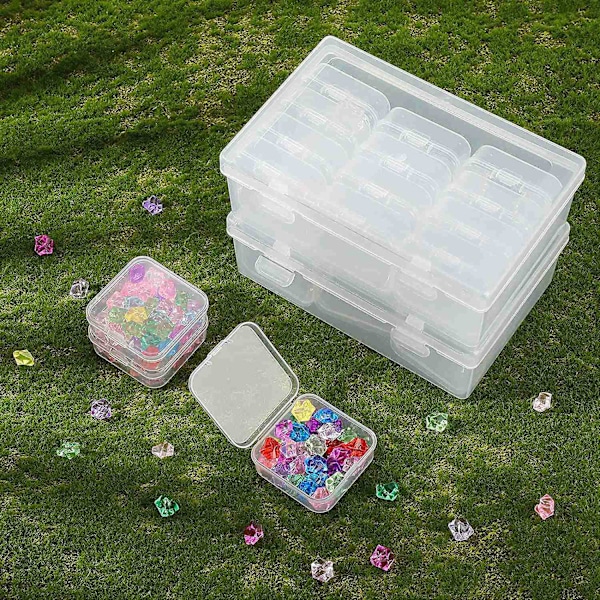 24 st Små Pärlorganisatorer Pärlbox Förvaring Organizer Diamantkonstbehållare Tillbehör Förvaring Wi