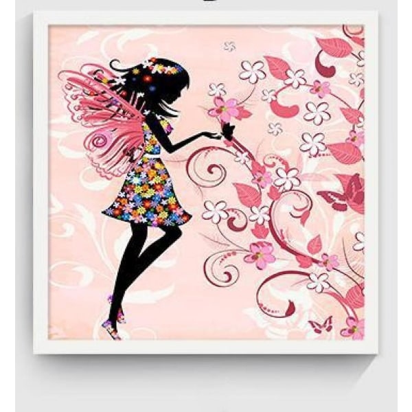 Wekity Flower Fairy 2 Väggkonst Canvas Tryck Affisch, Enkelt Mode Vattenfärg Konst Ritning Dekor för Hem Vardagsrum Sovrum Kontor och Barnrum