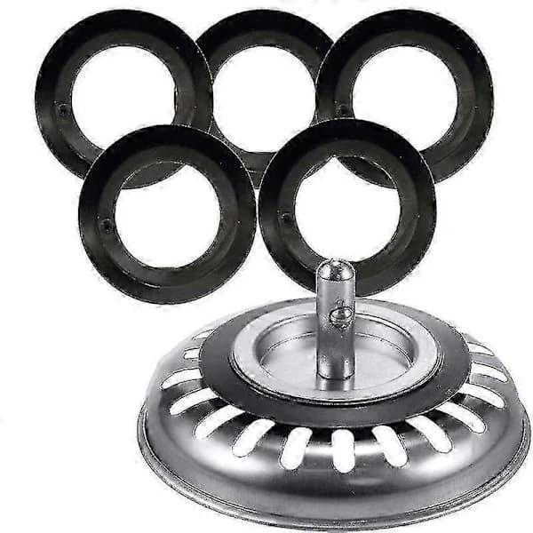 Gummipakninger for vaskesil, 5-pakning