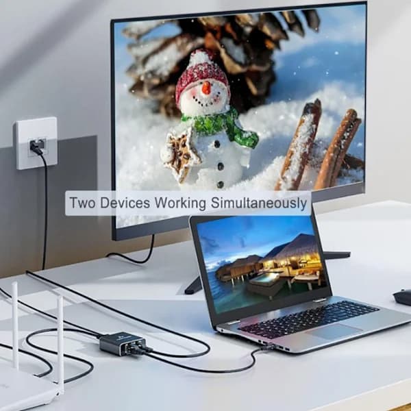 Gigabit RJ45 Netværksdeler 1000 Mbps 1 til 2 Vejs Lan Ethernet A2