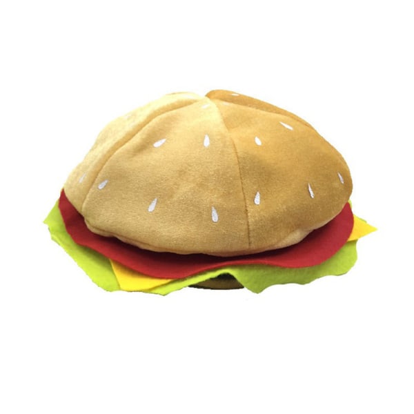 Rolig Burger Hatt Halloween Rolig Hatt Plysch Burger Hatt Kostym Accessoarer Festmaterial