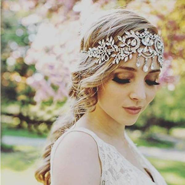 Rhinestone Krone Tiara til kvinder - Brude Tiara, Justerbar, Delikat, Charmerende og nem at bruge, WZ-174R