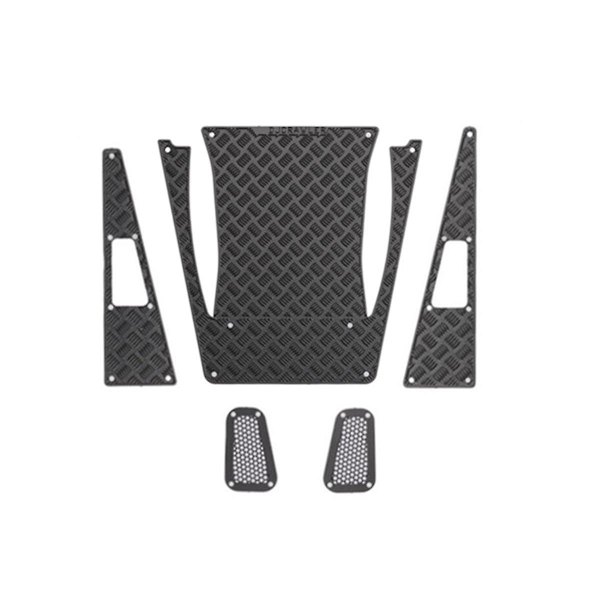 Metal Steel Hood Skid Plate Decorative Sheet Intake Grille Trim For Trx4m 1/18 Rc Car Upgrade Parts
