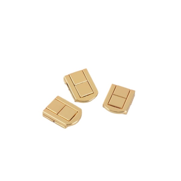 4 st fjäderlås, 25*33mm 9g (LxB) Zinklegering Hasp Lock Latch Clasp för smyckeskrin Träfodral, Guld
