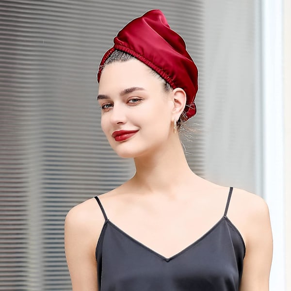 Ny Fashion Tykk Satin Hår Tørring Cap Kvinder Dobbelt Lag Vand Absorption Hår Håndklæde Brusebad Cap Coral Fleece Turban