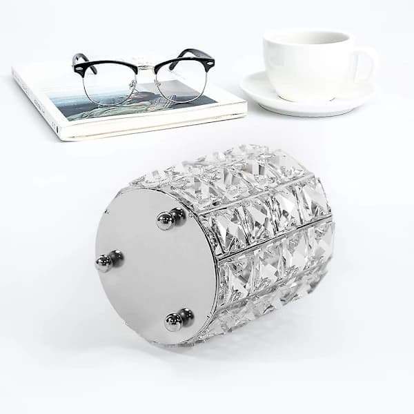 Makeup Opbevaring Børsteholder, Krystal Rund Makeup Organizer Børsteholder Makeup