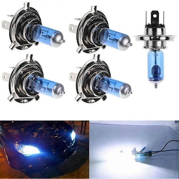 HA~2 stk H4 12V 100/90W Superlys Halogenpære til Bil