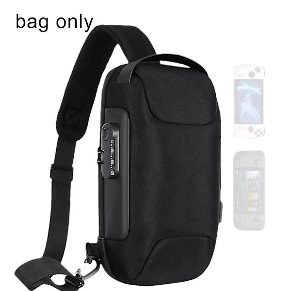 Stötsäker bärväska skyddande crossbody axel bröst ryggsäck med fickor USB-port passar för Asus ROG Ally Console