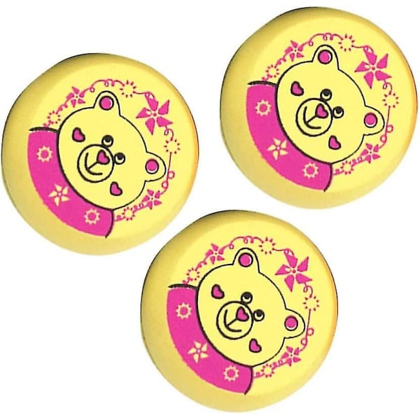 3 stk. Ladybug træ yoyo legetøj børns pædagogiske legetøj ledningsstyrede legetøj (lille bjørn)