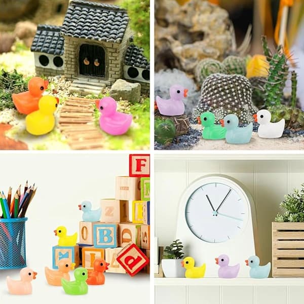 100 stk Tiny Ducks Sett Dekorasjon - Bedårende Miniender i Flere Farger