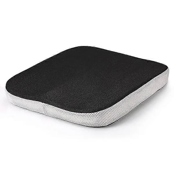 Sittepute i memory foam med håndtak, passer kontorstoler og rullestoler, hvit-grå