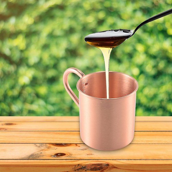 Ren koppar Moskva Mule Mug Solid Smooth Utan Inner Liner För Cocktail Kaffe Öl Mjölk Vatten C-L