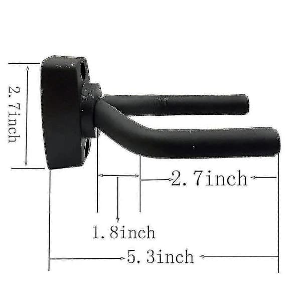 5-pack Svart Gitarrhängare Väggfäste Med Skruvar Passar Gitarrer [] B