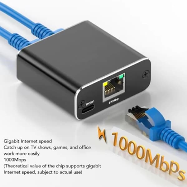 Gigabit RJ45 Netværksdeler 1000 Mbps 1 til 2 Vejs Lan Ethernet A2