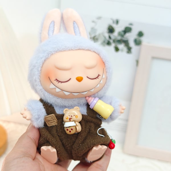 [HH] Flocking Labubu Blind Box Avaimenperä Nuken Vaatteet Nuken DIY Tarvikkeet 15CM Pieni Hirviö Pip Housut Pukeutuminen Only Clothes(No Doll) 6