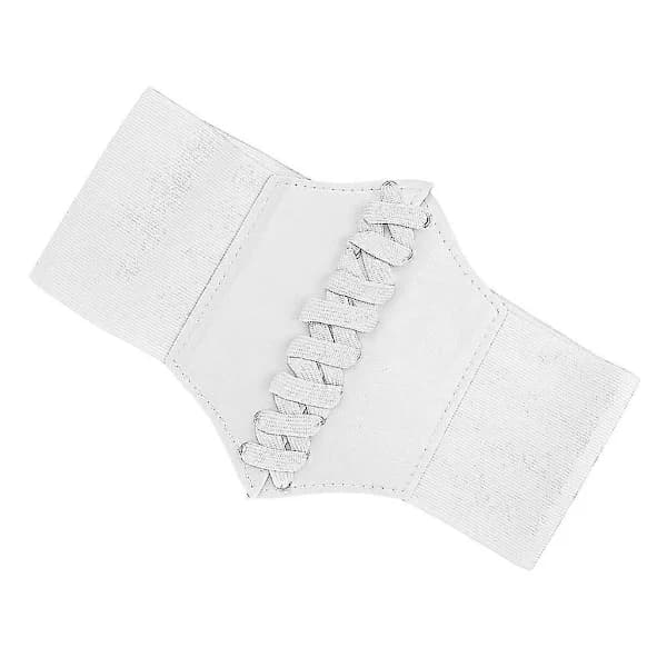 2-pack Dam Faux Läder Bred Elastisk Spänne Midjebälte