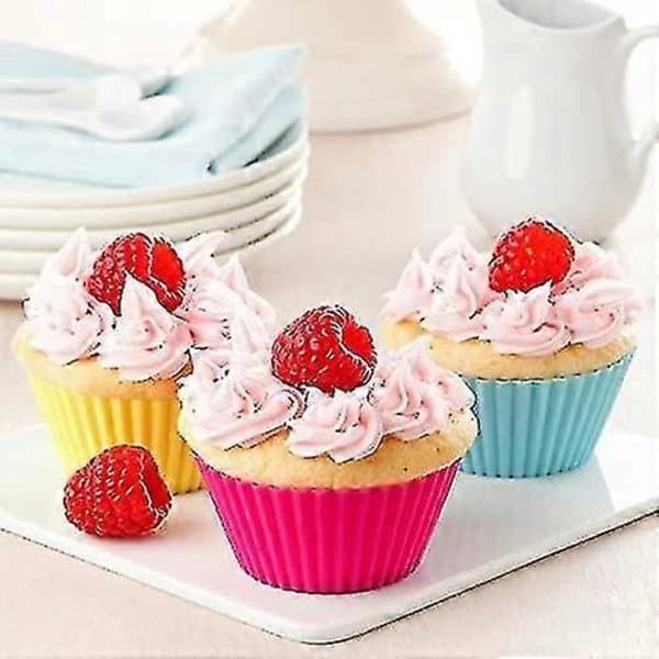 HA~Silikone Cupcake Muffin Bageforme 36-pak Genanvendelige Non-stick Kageforme Sæt