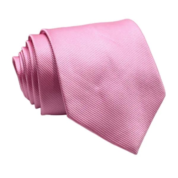 HA~Enfärgad rosa slips för män, smal affärsbröllopsslips