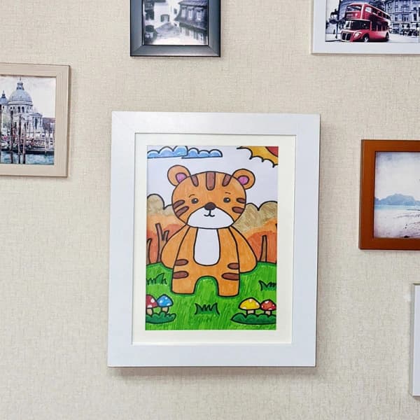 Min lille Davinci treramme for bilder 20 ark kunstverk - barn svart onesize