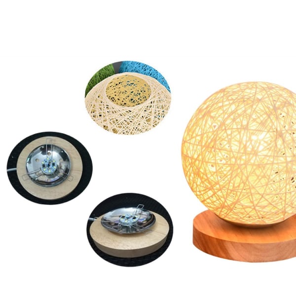 Rattan Ball Månelys 5,9 Tommer Led Globe Rattan Ball Lampe