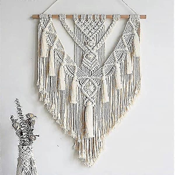 HA-Makramé Vægtæppe, ChBoheme Tapestry Til Soveværelse 55 X 70 Cm