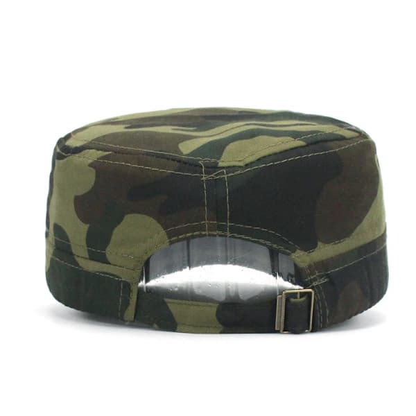 Kamouflage Flat Top Baseballkeps (Grön), Militärstil Keps, Bomull