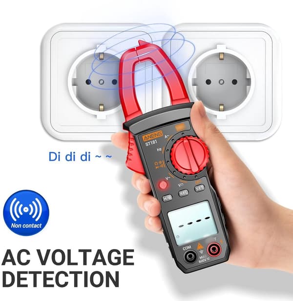 Digitalt tangamperemeter, 4000 tællinger AC 400A Auto-Ranging Multimeter med NCV, baggrundsbelyst display til elektrikere og biltest